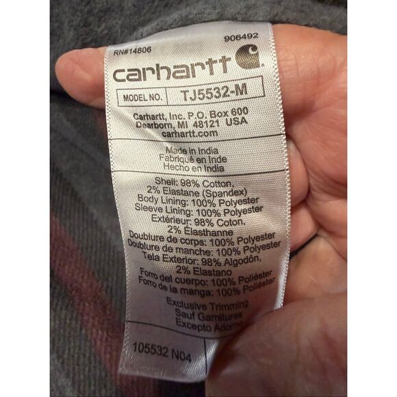 Carhartt Men's Rugged Flex Fleece-Lined Snap Shirt Jacket Sz 3X Relaxed Fit blac - Picture 4 of 8